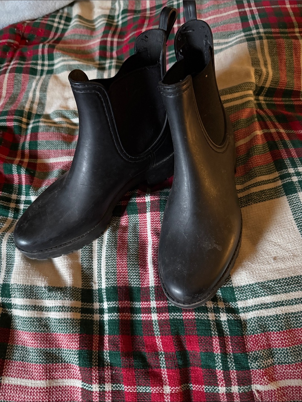 Black Chelsea Rain Ankle Boots